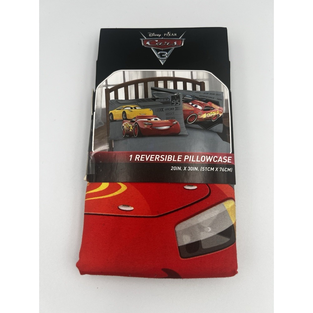Disney Pixar Cars 3 Lightning McQueen and Cruz Ramirez  Standard Pillowcase